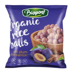   Biopont bio extrudált rizsgolyó szilvával és fahéjjal 55 g