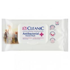   Cleanic antibakteriális nedvesített frissítő törlőkendő családi kiszerelés 40 db