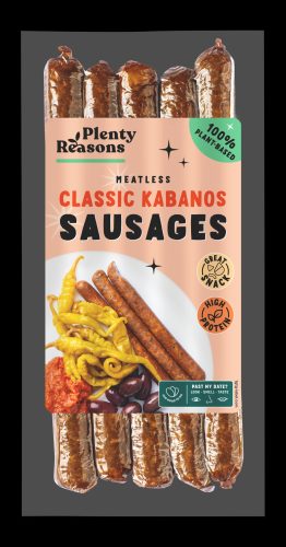 Plenty Reasons vegán cabanossi kolbász jellegű termék 160 g